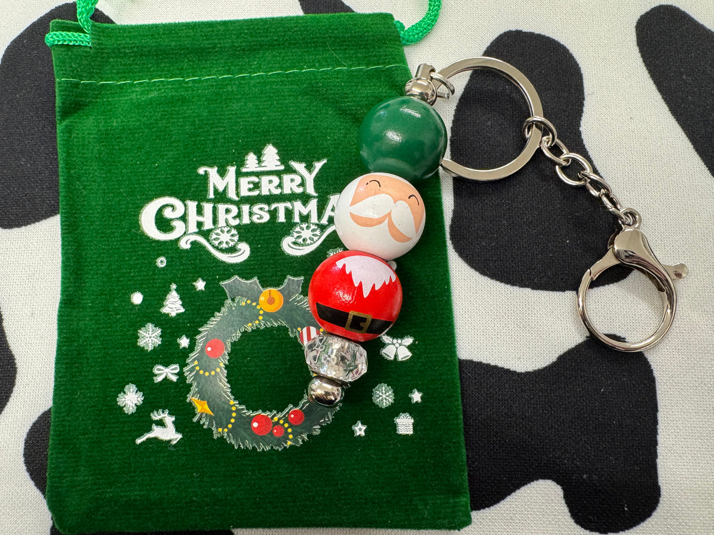 Christmas Beaded Keychains/Bag Decoration