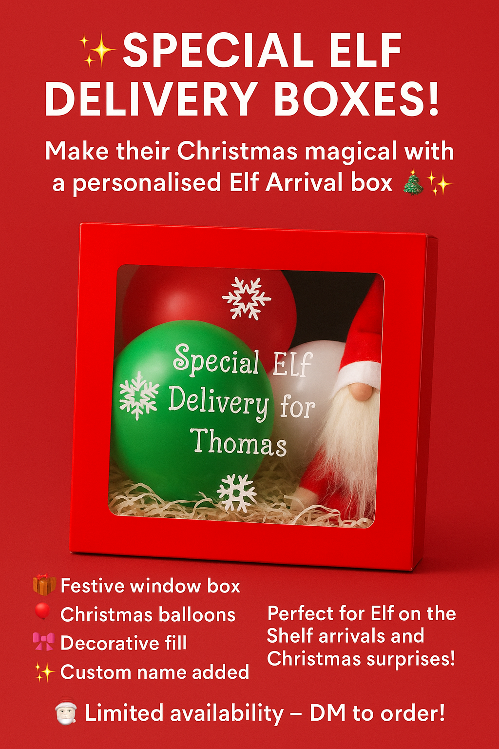 Special Elf Delivery Boxes with Personalisation – Isle Design Cowes