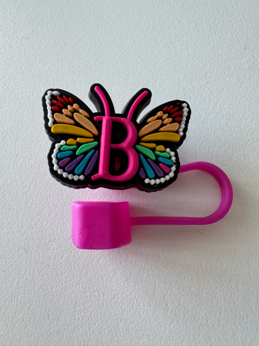 Butterfly Alphabet Straw Topper