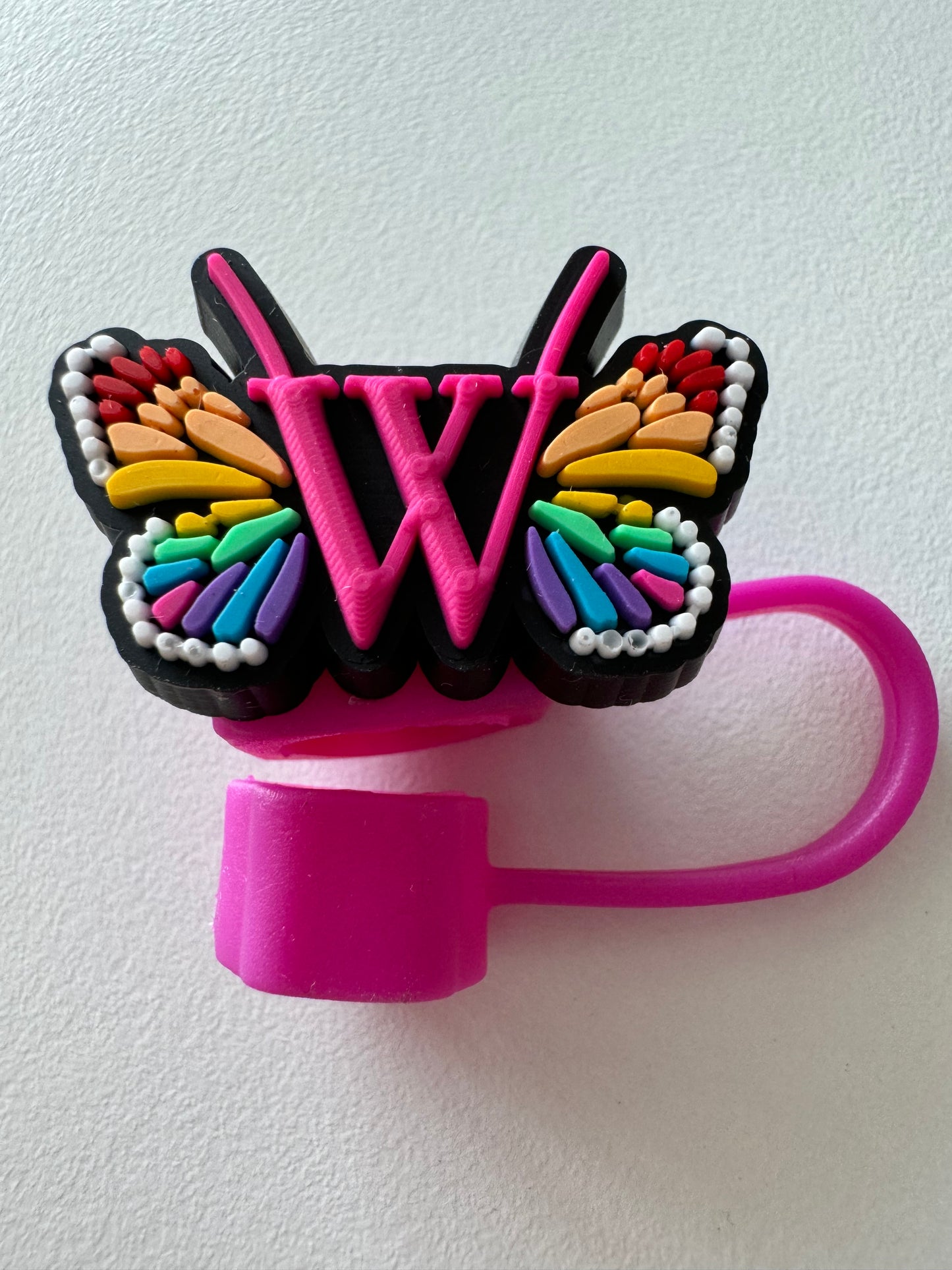 Butterfly Alphabet Straw Topper
