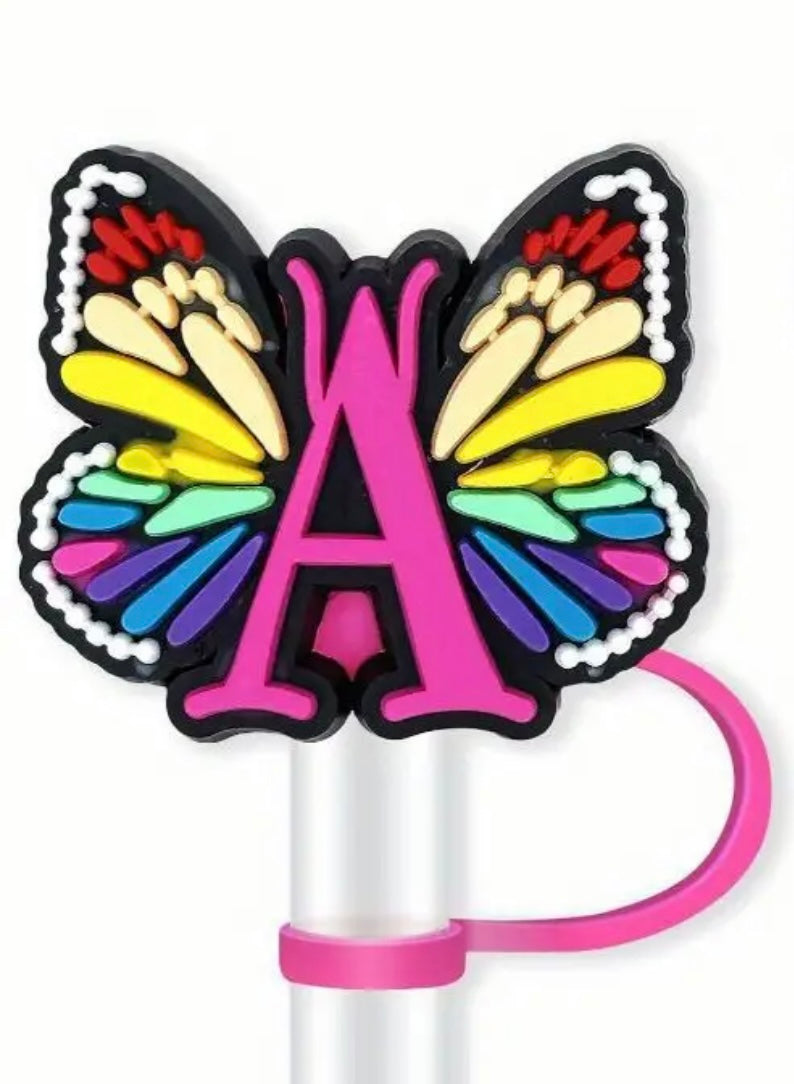 Butterfly Alphabet Straw Topper