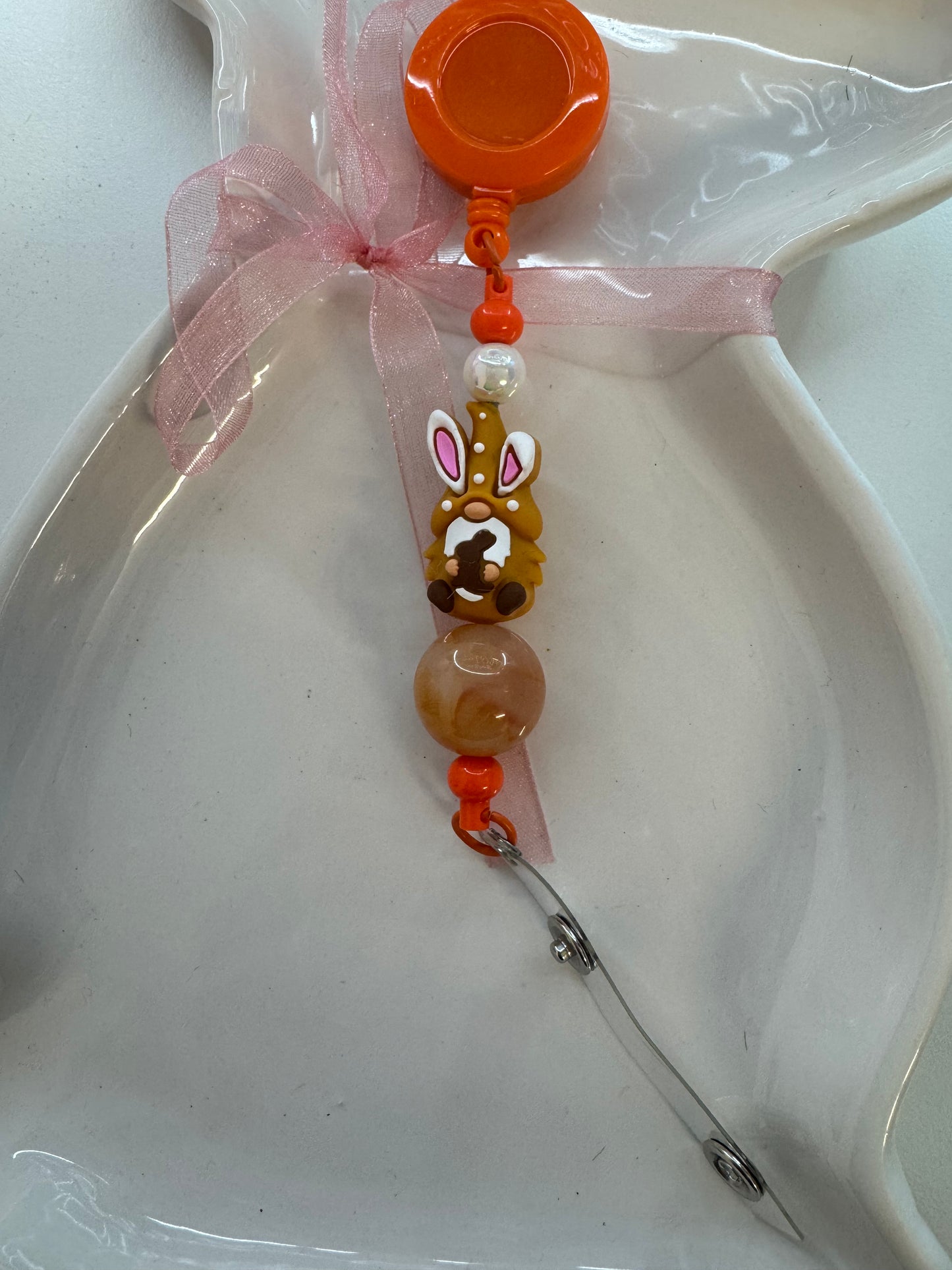 Easter Gonk Retractable ID Pass Holder