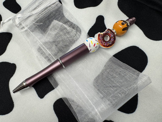 Doughnut & Gingerbread Men Beaded Pens