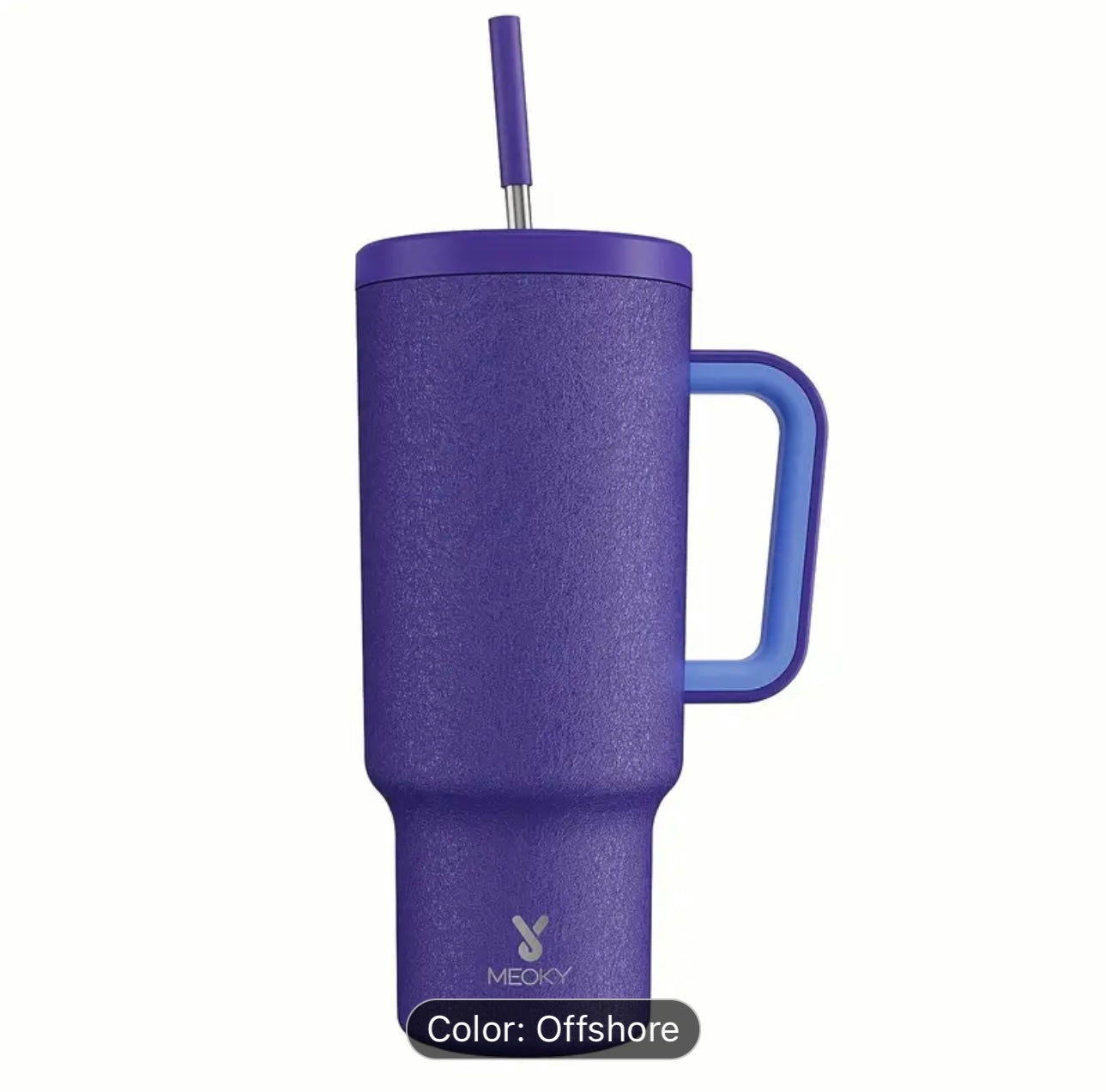 Meoky 40oz Stainless Steel Tumbler with Lid and Straw