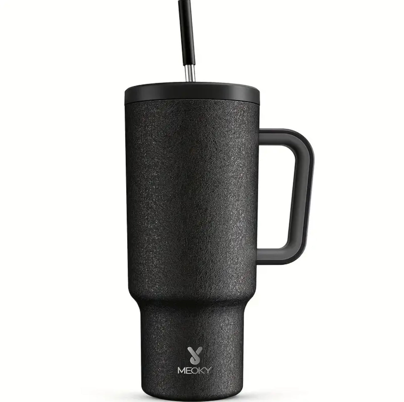 Meoky 40oz Stainless Steel Tumbler with Lid and Straw