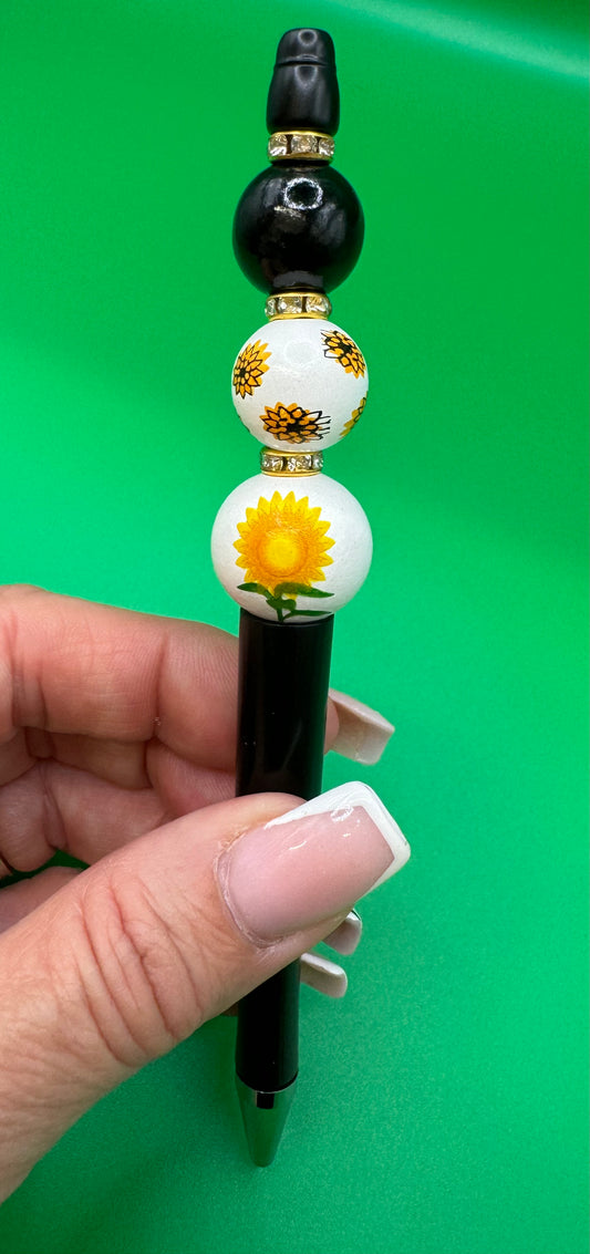 Sunflower Beaded Pens