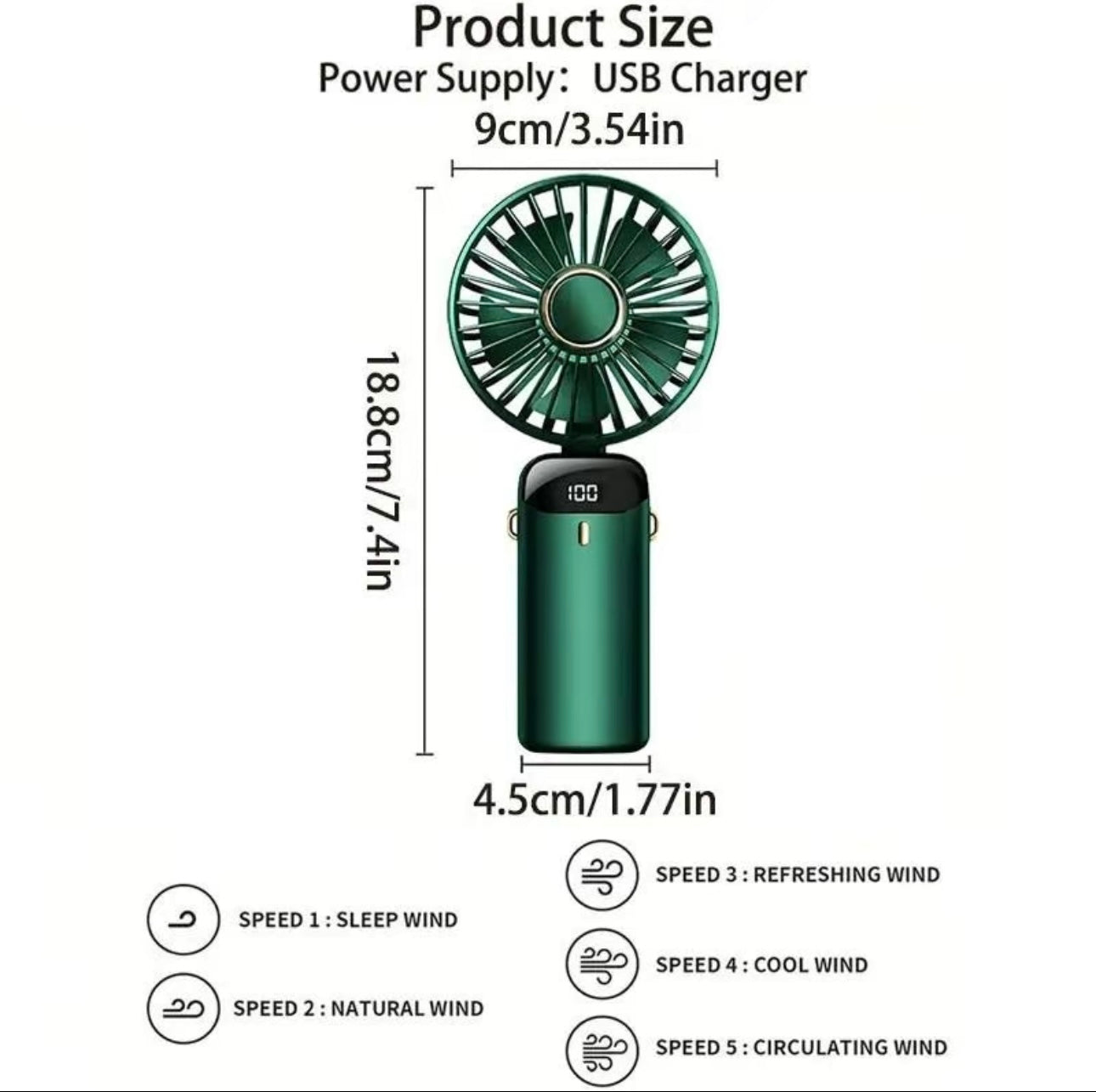 LED Digital Display Fan