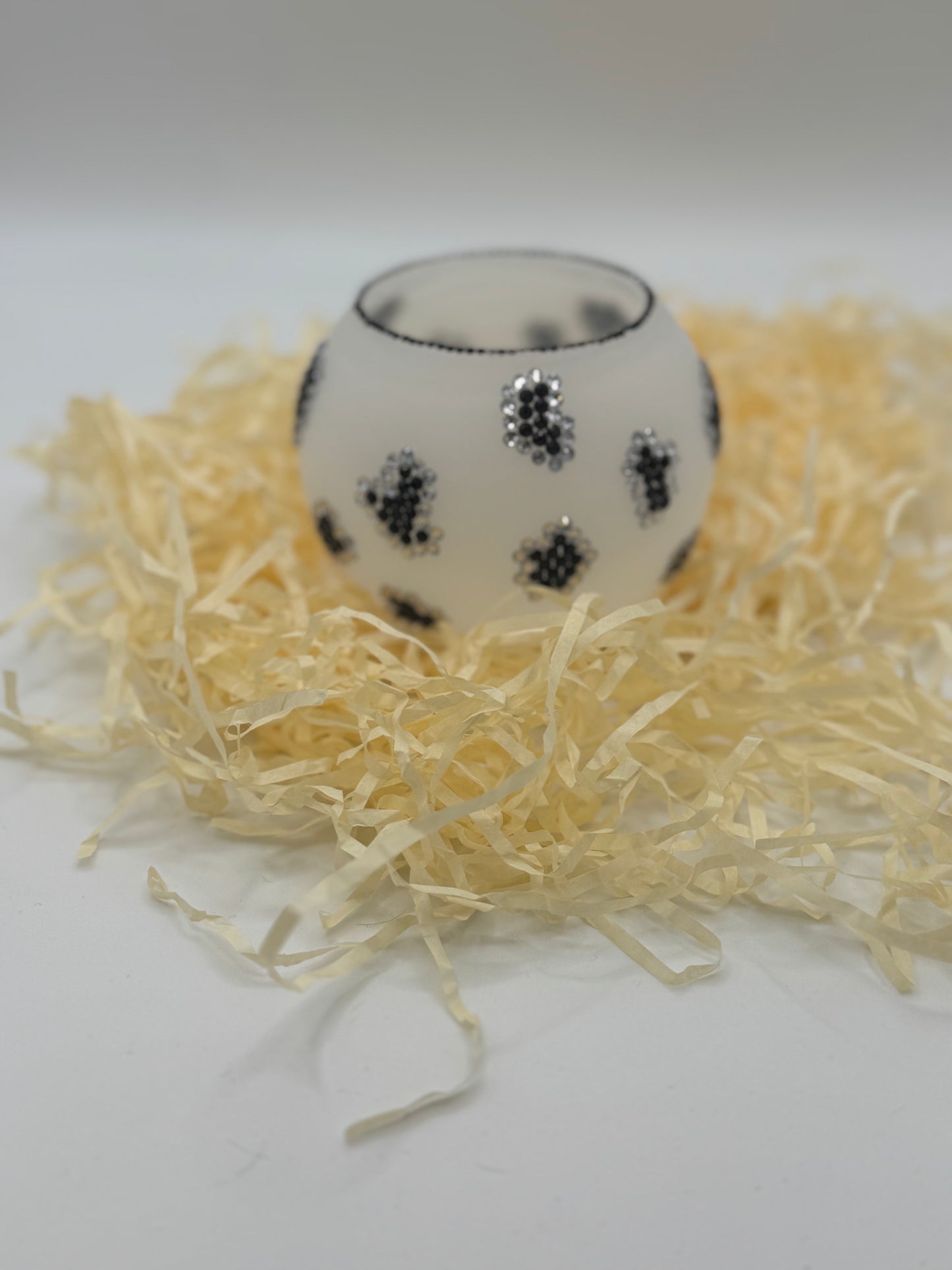 Hand Decorated Glass Tealight Holders BY MOO LUXE